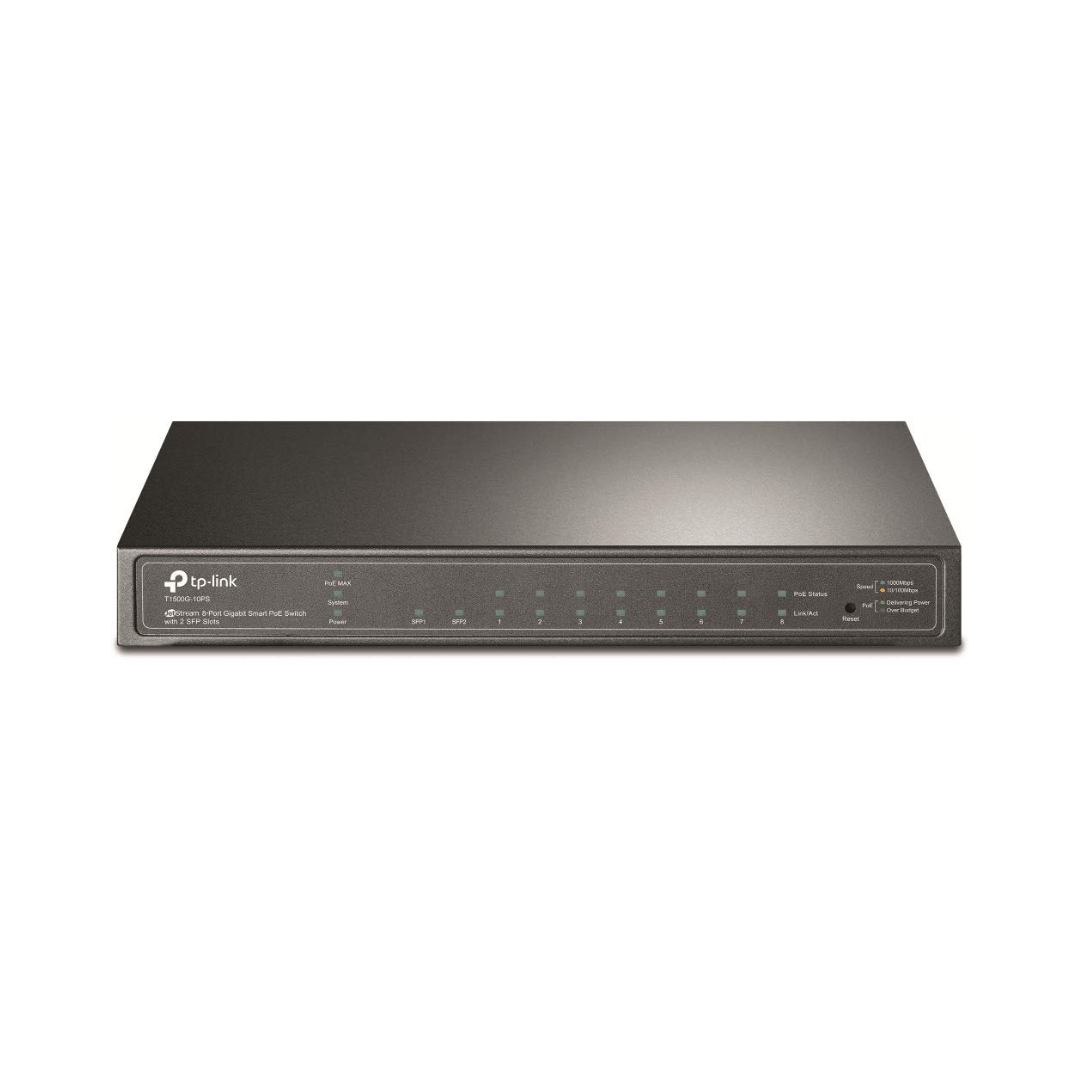 TP-Link TL-SG2210P 8-Port Gigabit PoE+ Smart Switch | 61W | 2 SFP