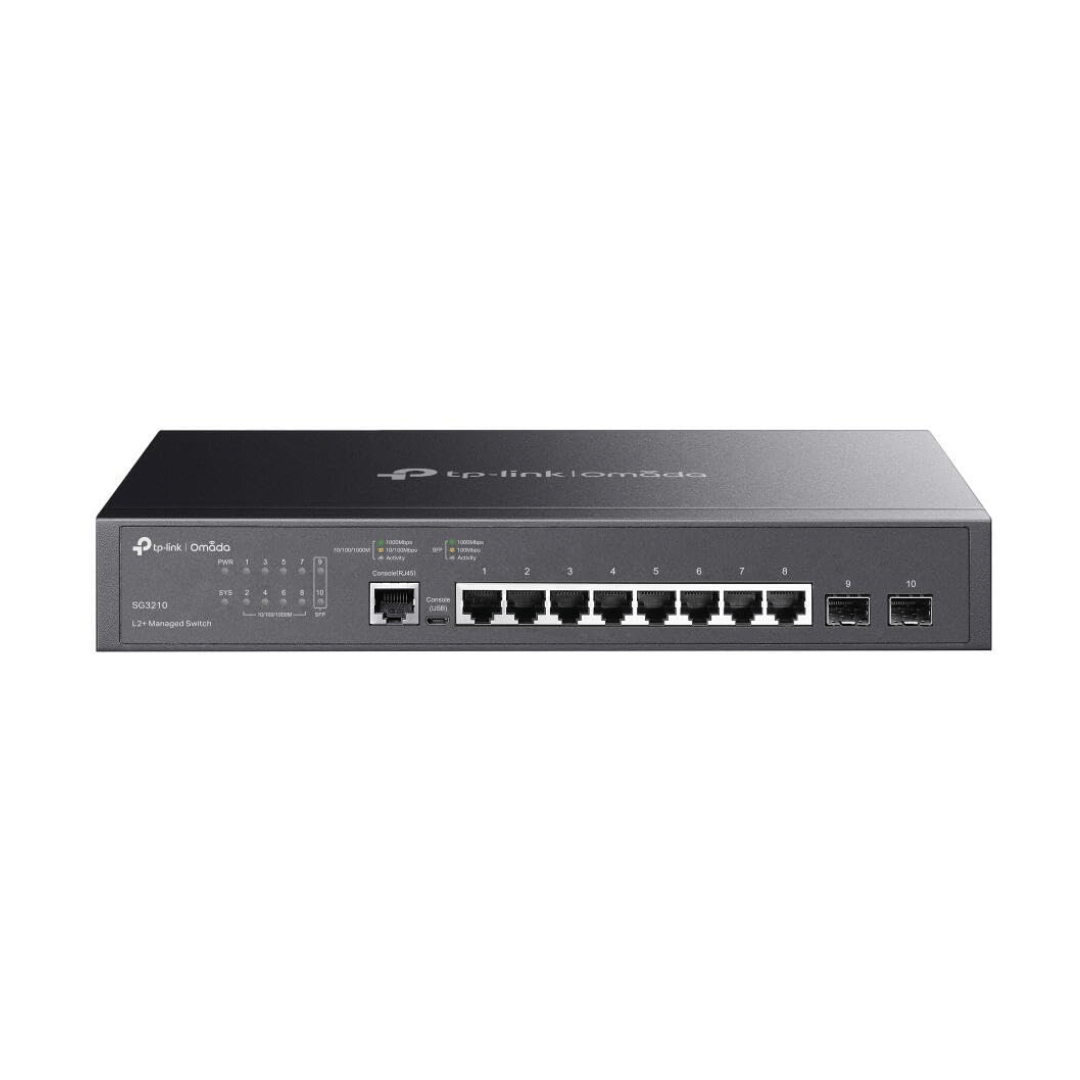 TP-Link TL-SG3210 8-Port Gigabit L2 Managed Switch | 2 SFP | Rackmount